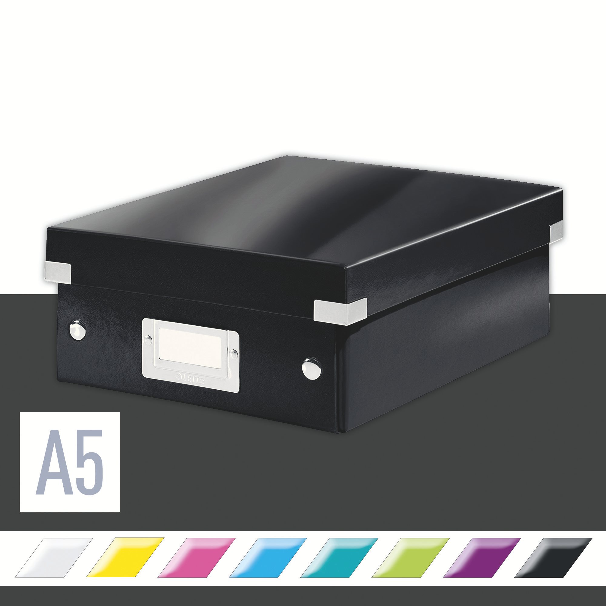 Archivační krabice LEITZ WOW Click & Store A5 22 x 16 x 28.2 cm, černá