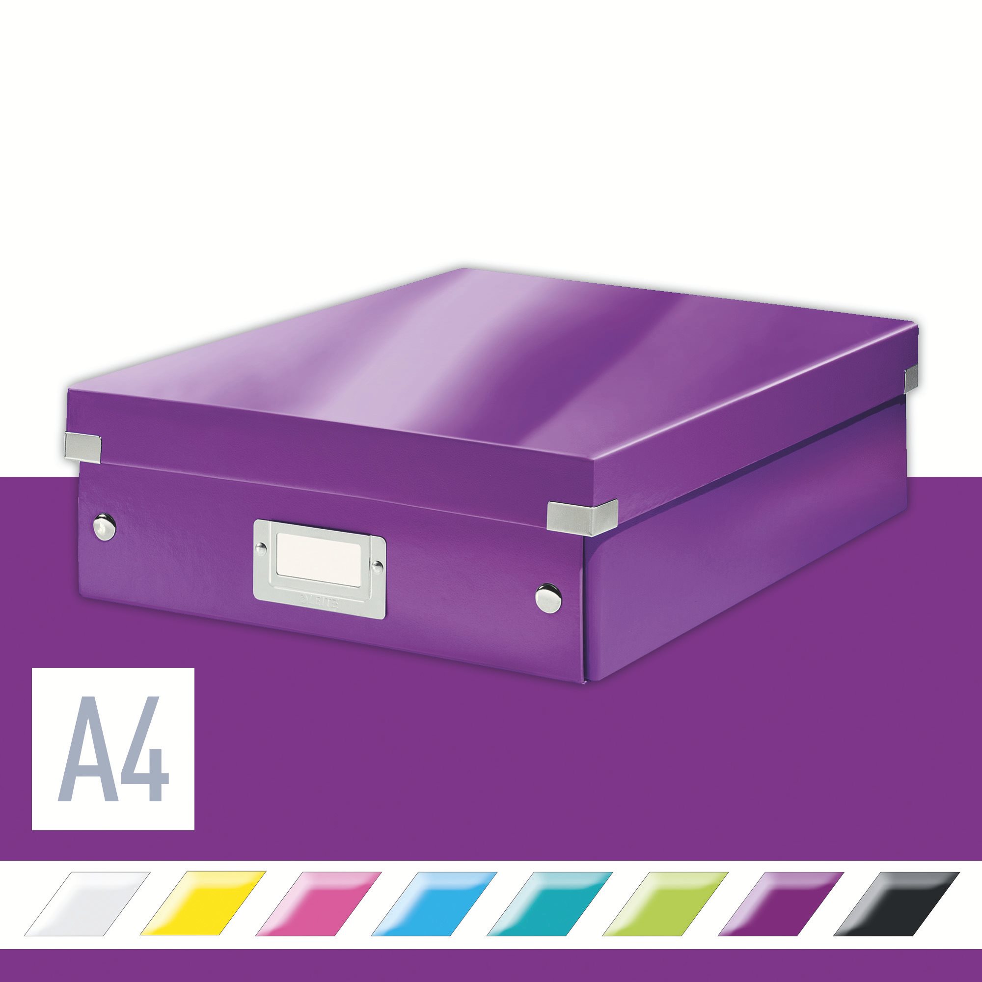 LEITZ WOW Click & Store A4 28.1 x 20 x 37 cm, purpurová