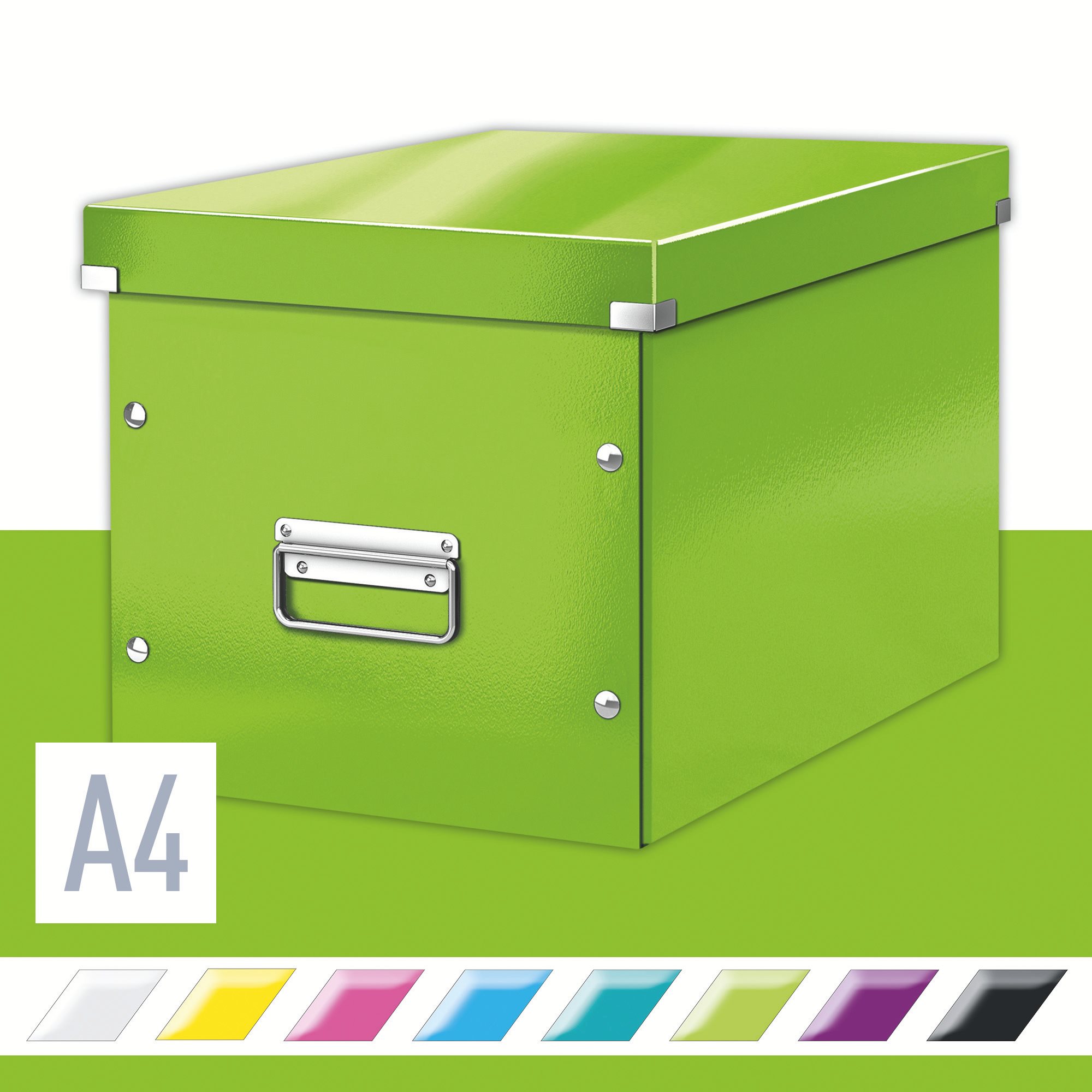 Archivační krabice LEITZ WOW Click & Store A4 v zelené barvě