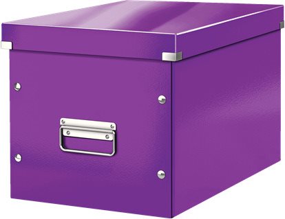 Archivační krabice LEITZ WOW Click & Store v purpurové barvě