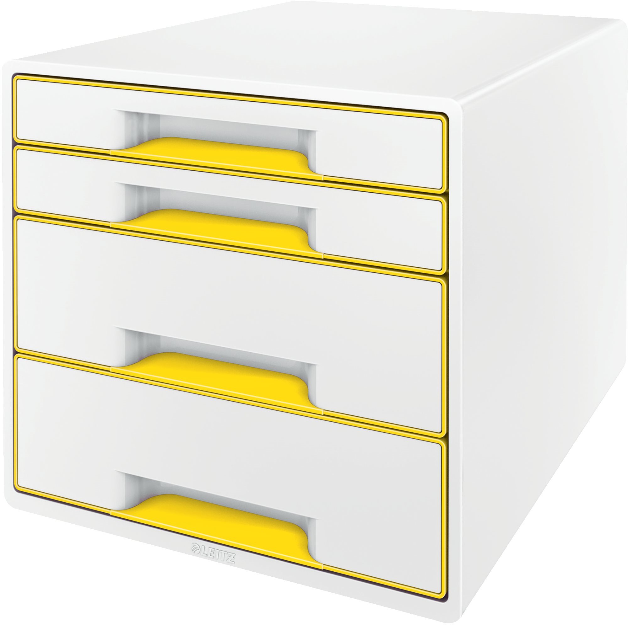 LEITZ WOW CUBE žlutý - moderní a praktický odkladač pro kancelářské pracovníky