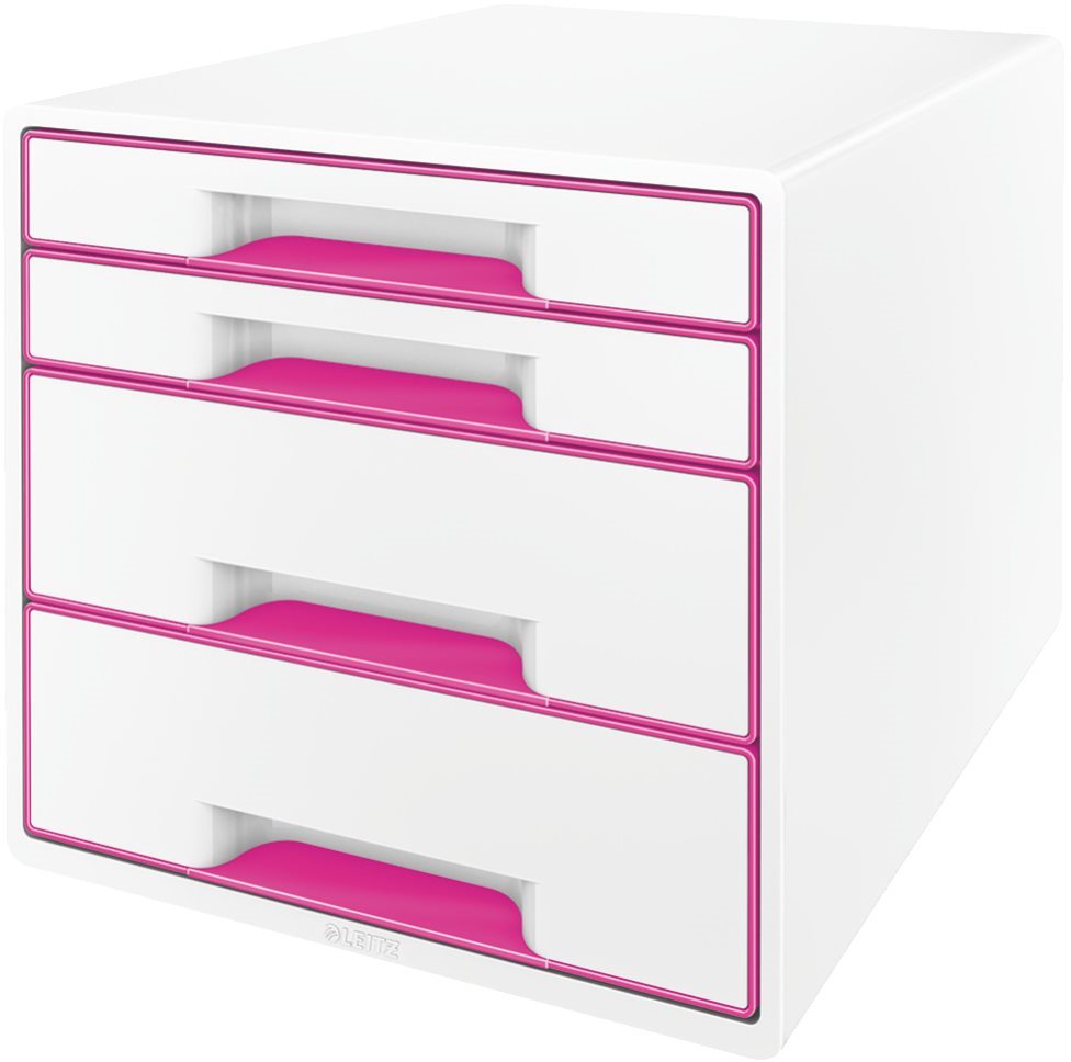 Růžový organizér LEITZ WOW CUBE pro kancelářské potřeby