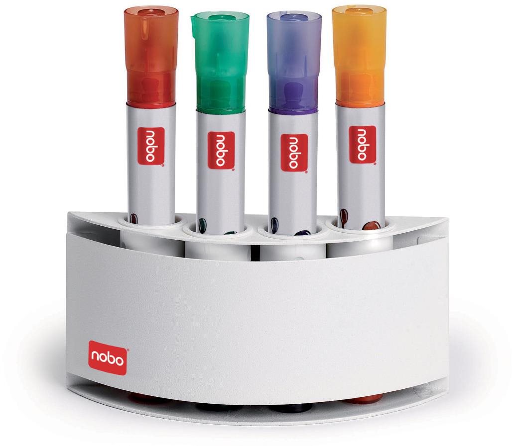NOBO Magnetic Pen Holder - zaoblený, bílý