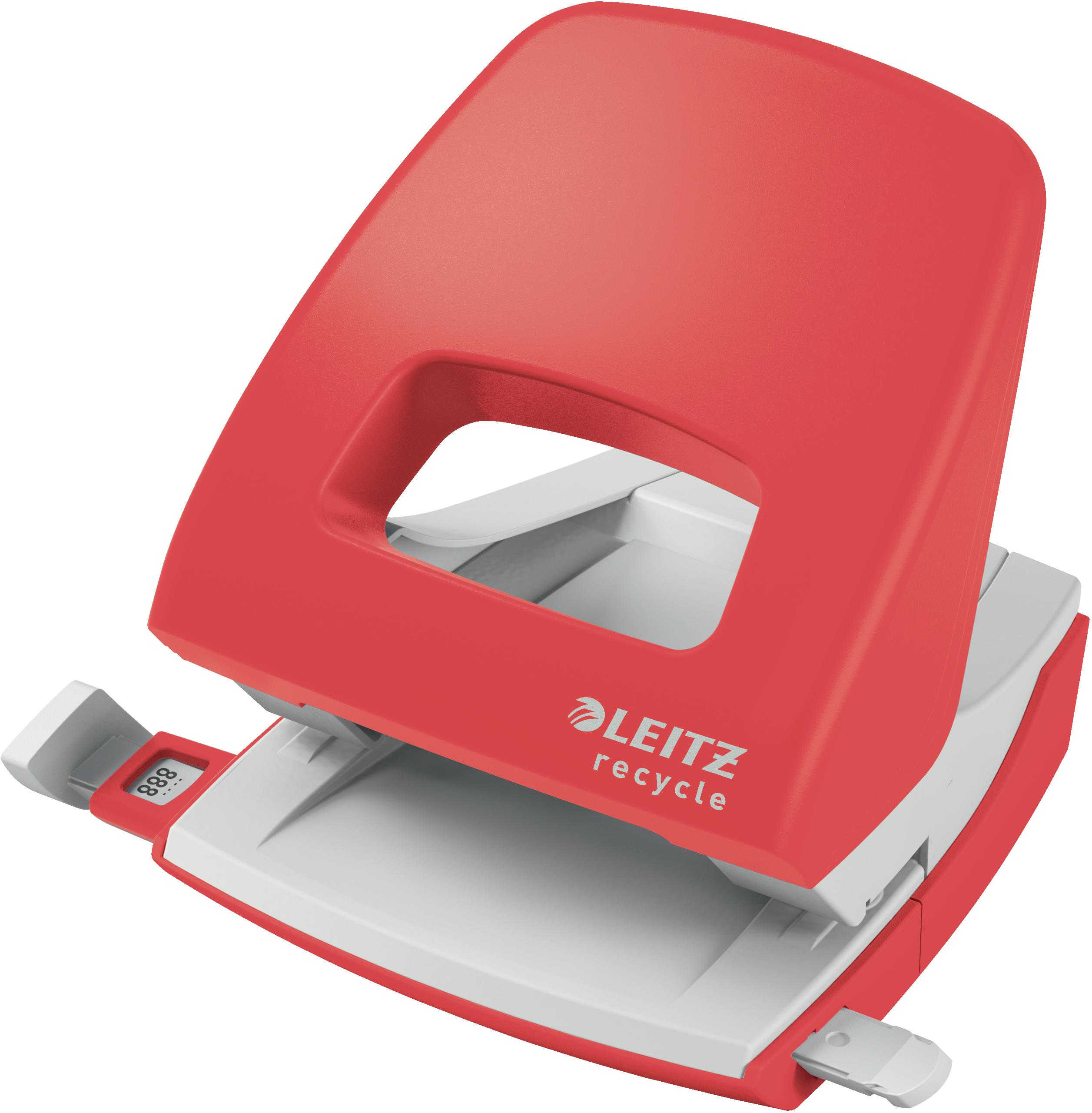 LEITZ RECYCLE NeXXt červená - efektivní řešení pro zpracování papíru.