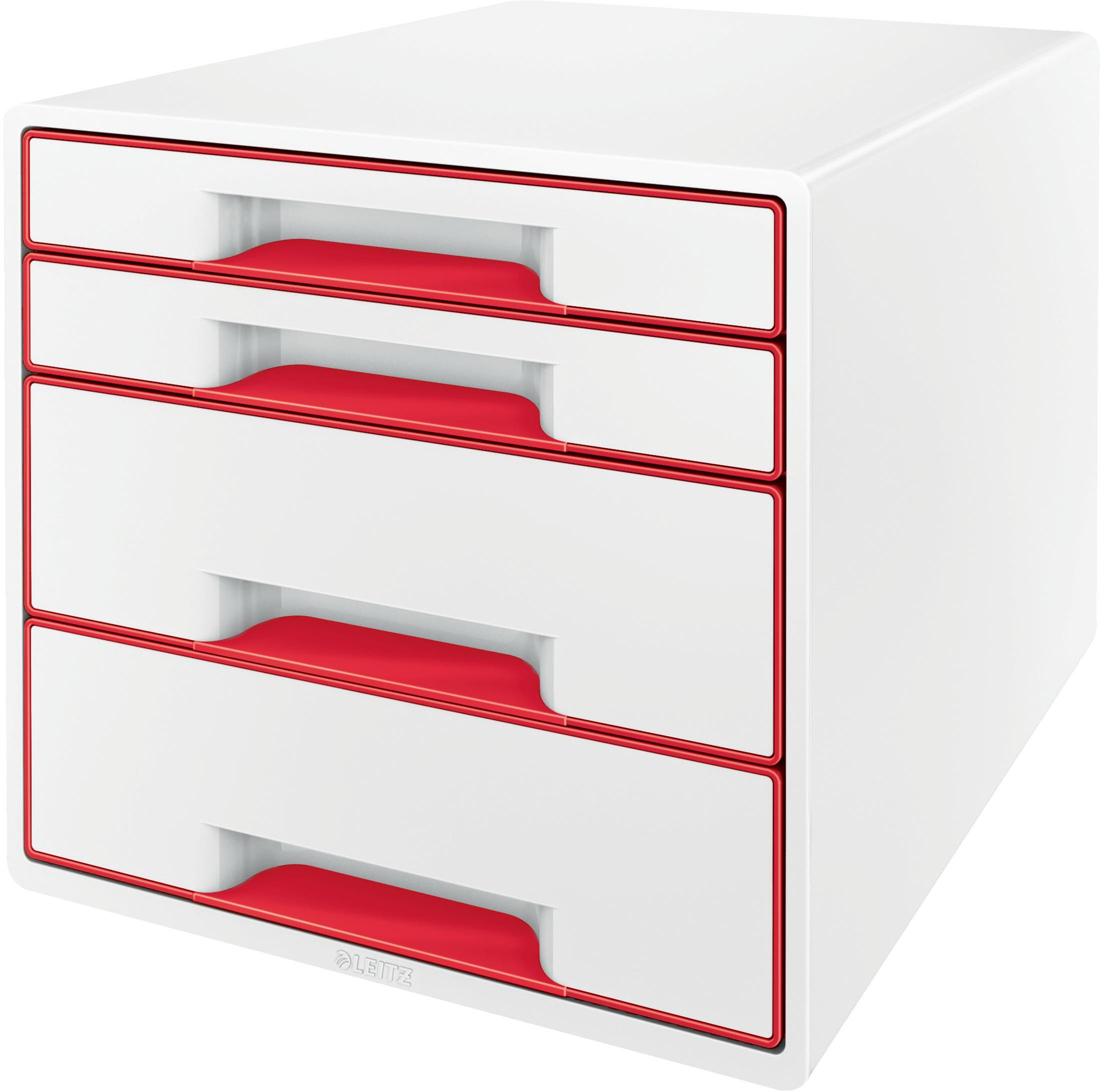 LEITZ WOW CUBE bílo-červená organizér na pracovní stůl
