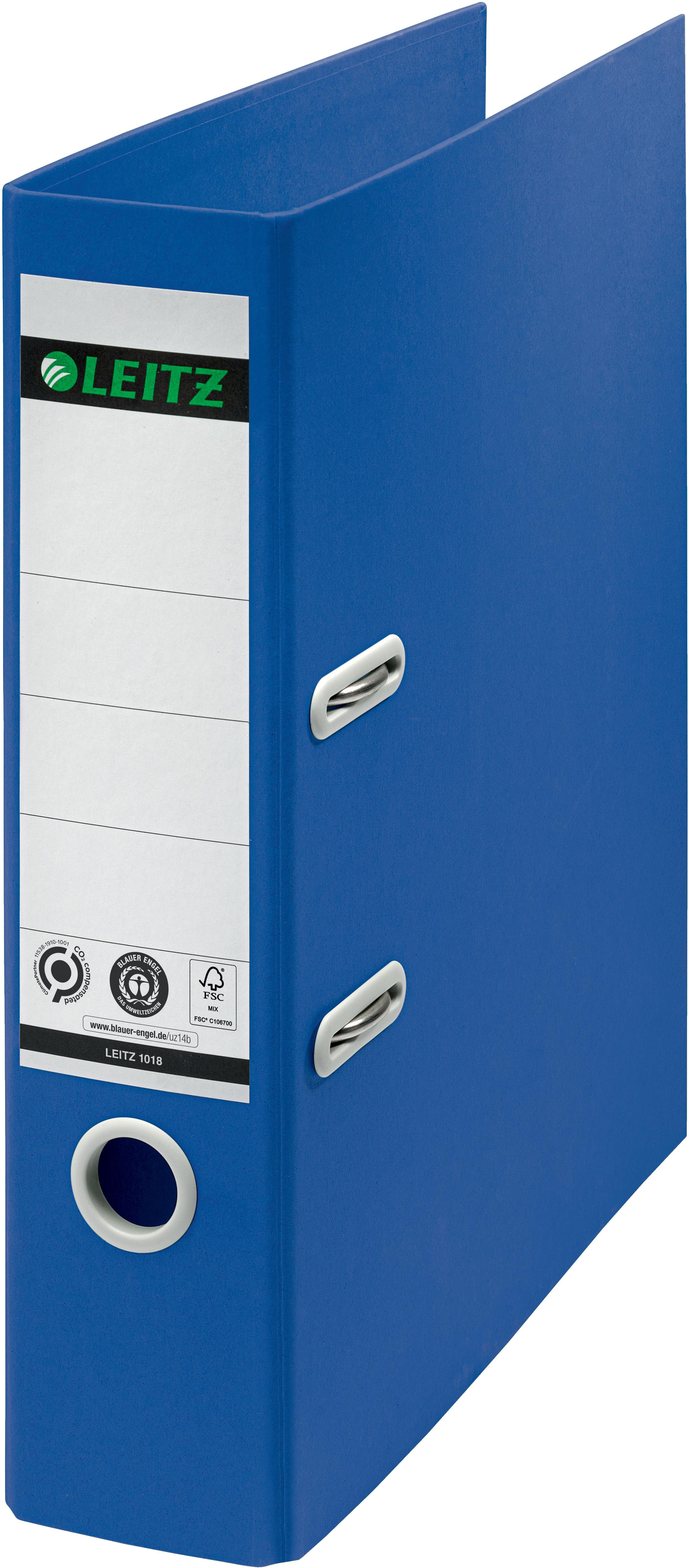 Šanony a pořadače Leitz Recycle 180° A4 80 mm modrý