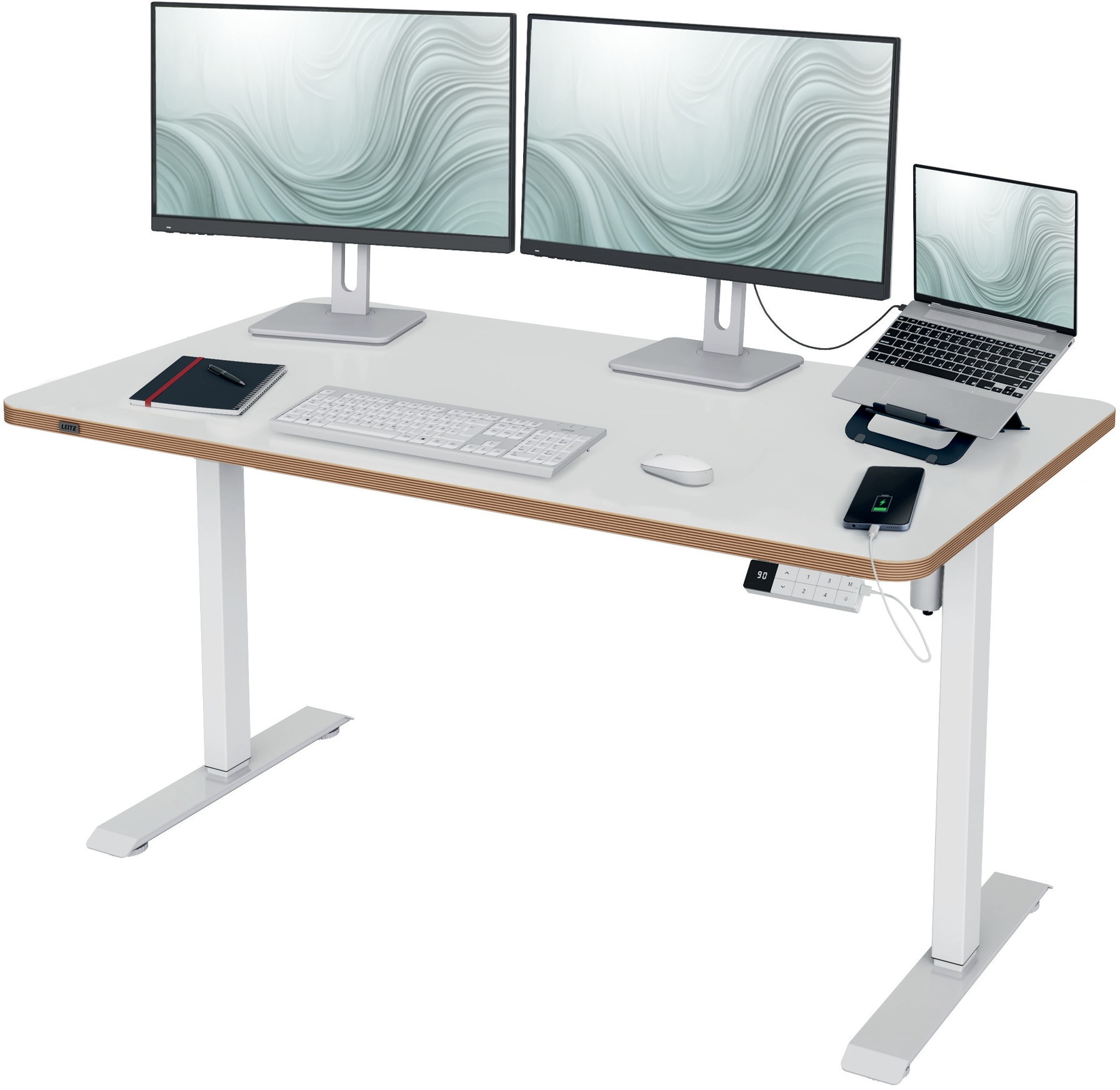 LEITZ Ergo elektrický 140 x 80 cm, bílý