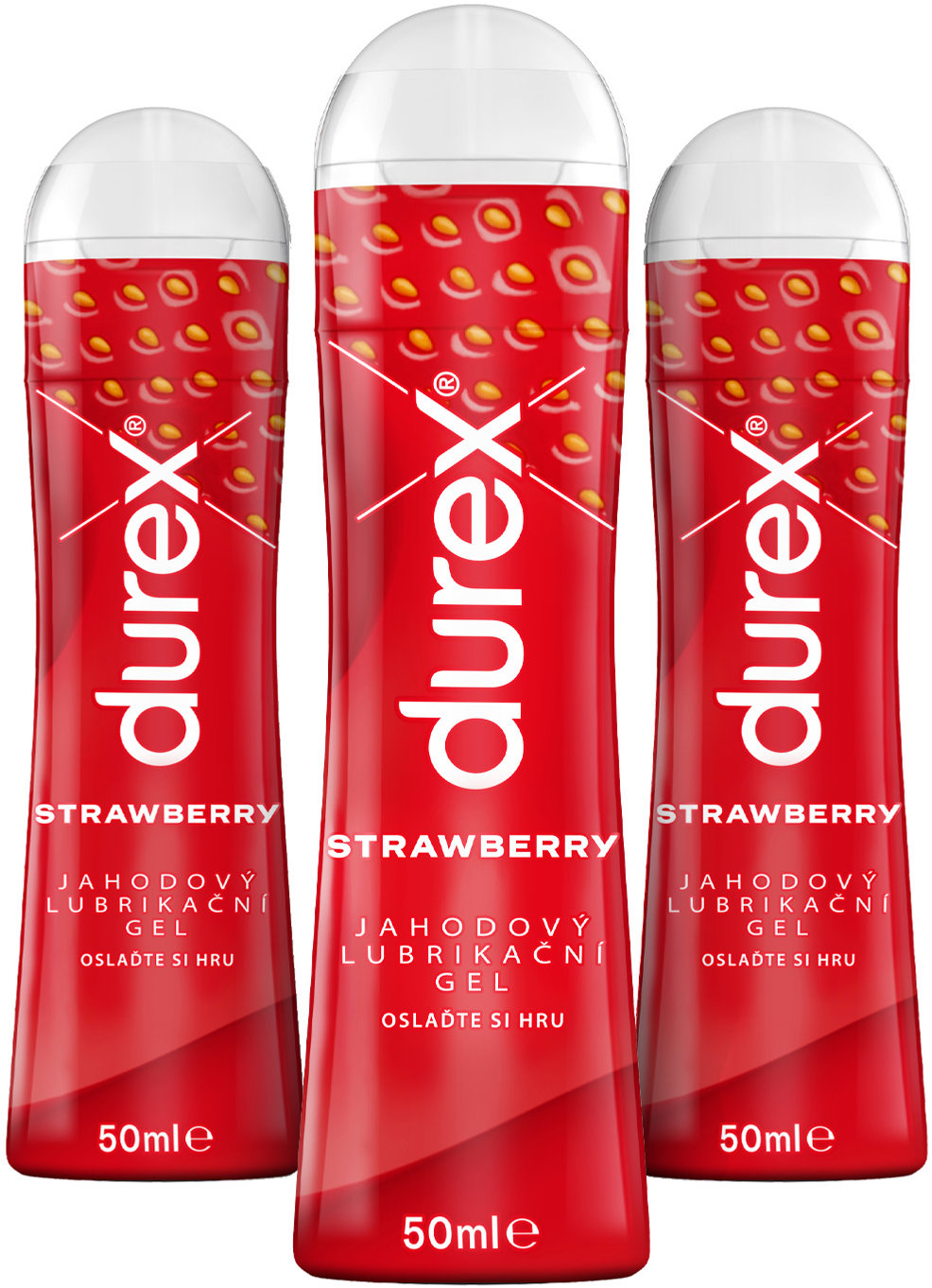 DUREX Strawberry 3× 50 ml