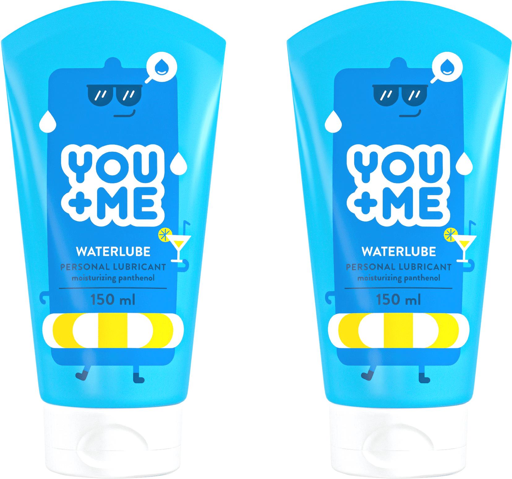 YOU ME Waterlube s přídavkem zklidňujícího panthenolu, 2× 150 ml