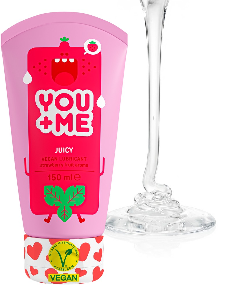 YOU ME Strawberry lubrikant se šťavnatým jahodovým aroma, 150 ml