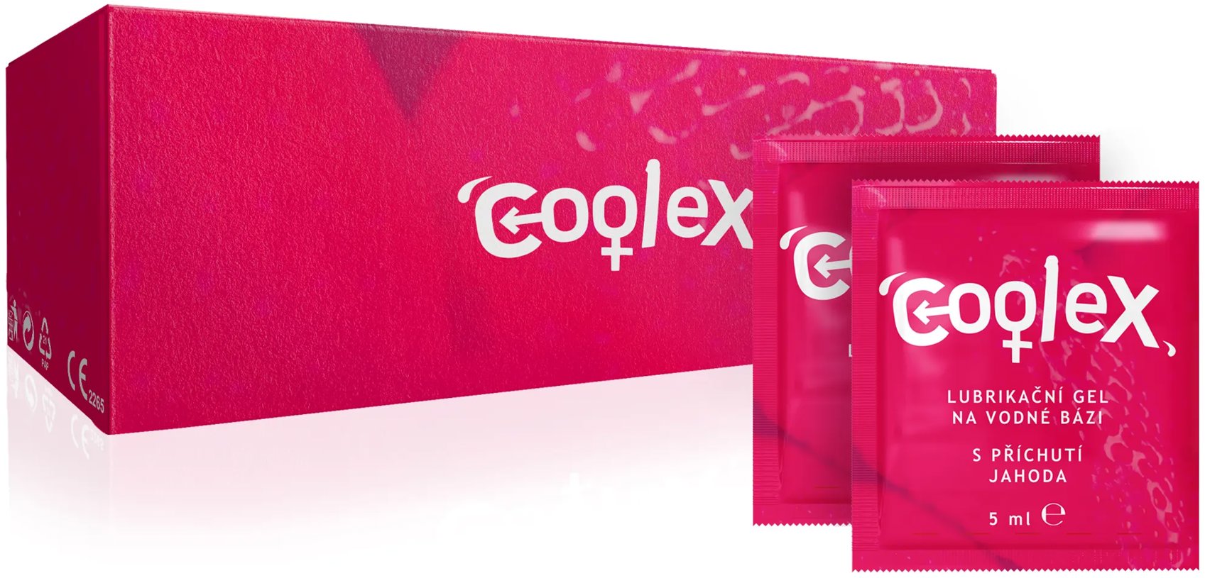 COOLEX na vodní bázi jahoda (sašetka) 20 ks