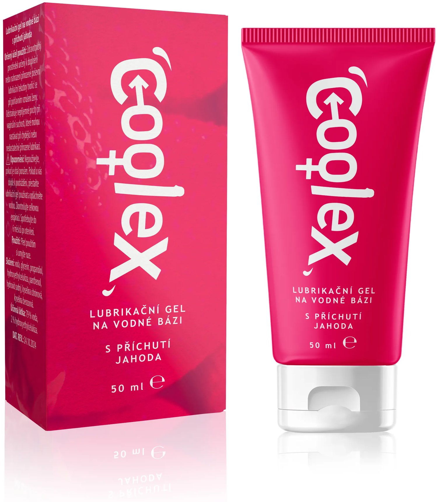 COOLEX na vodní bázi jahoda (tuba) 50 ml