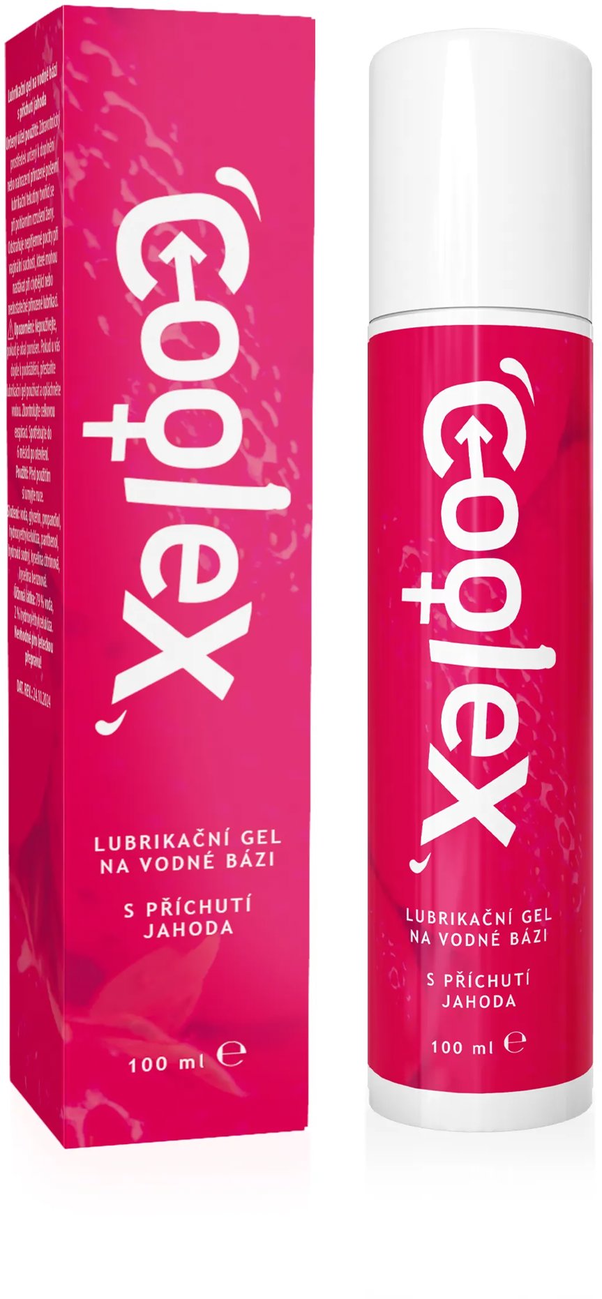 COOLEX na vodní bázi jahoda (airless) 100 ml