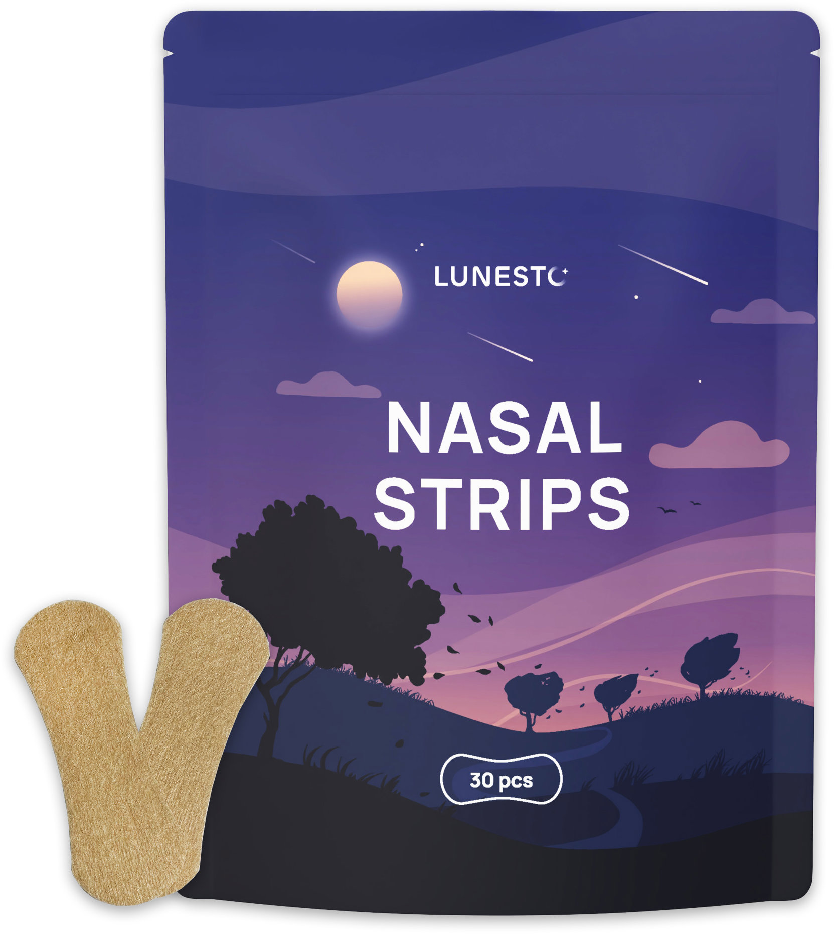 Lunesto Nasal strips - pásky na nos, béžové
