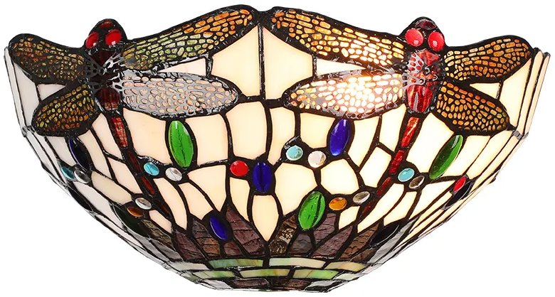 Luxera Prezent Tiffany 1711 1xE27 60 W, nástěnná vitrážová lampa