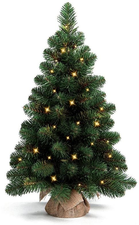 LAALU Vánoční stromek Narnie v květináči 45 cm s LED OSVĚTLENÍM