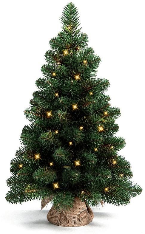 LAALU Vánoční stromek Narnie v květináči 75 cm s LED OSVĚTLENÍM