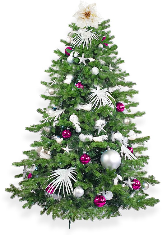 LAALU Ozdobený stromeček POLÁRNÍ RŮŽOVÁ II 450 cm