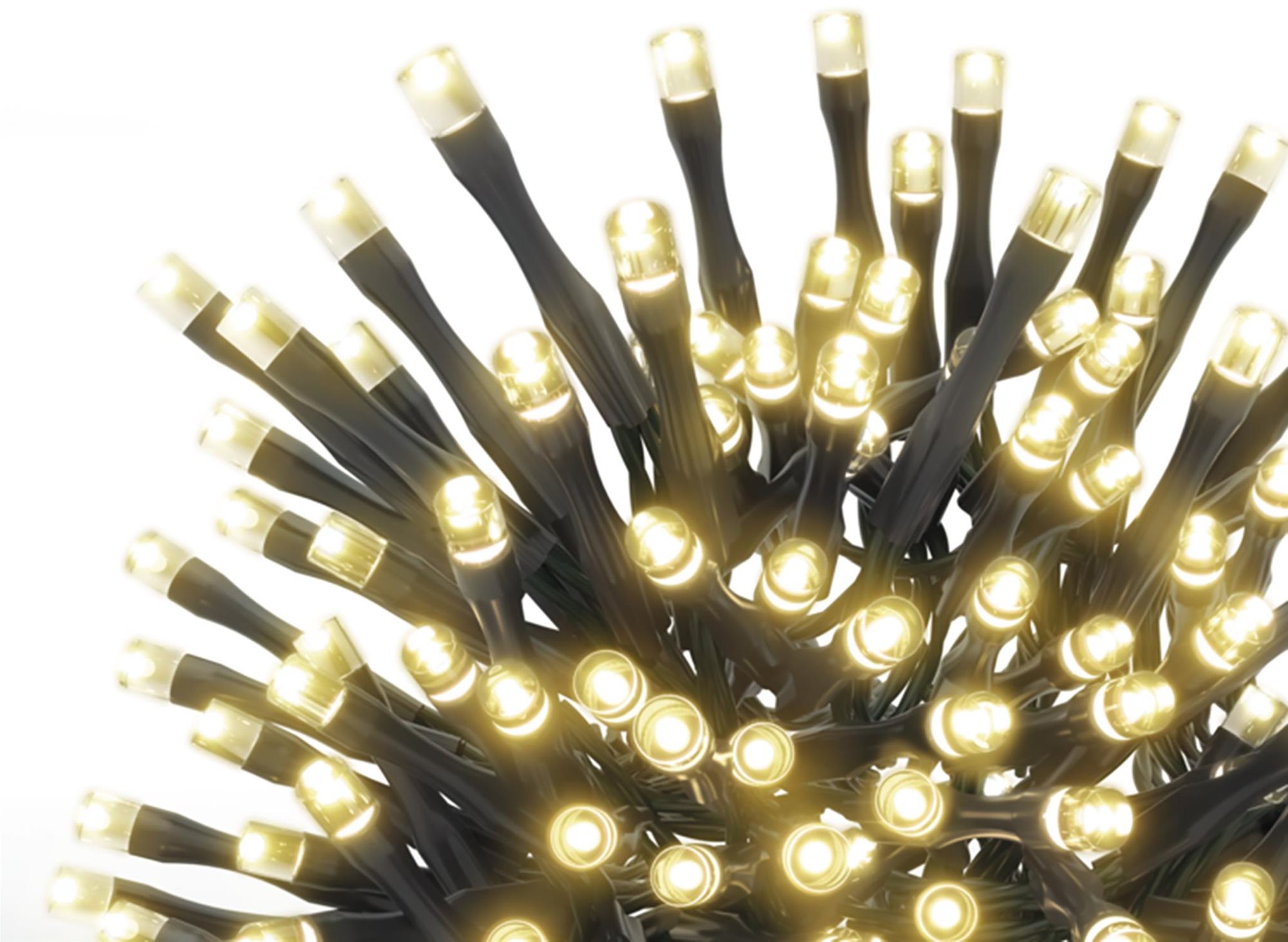 LAALU Světelný řetěz LED - spojovací, s převisy, profi, teplá bílá, 1 x 2 m