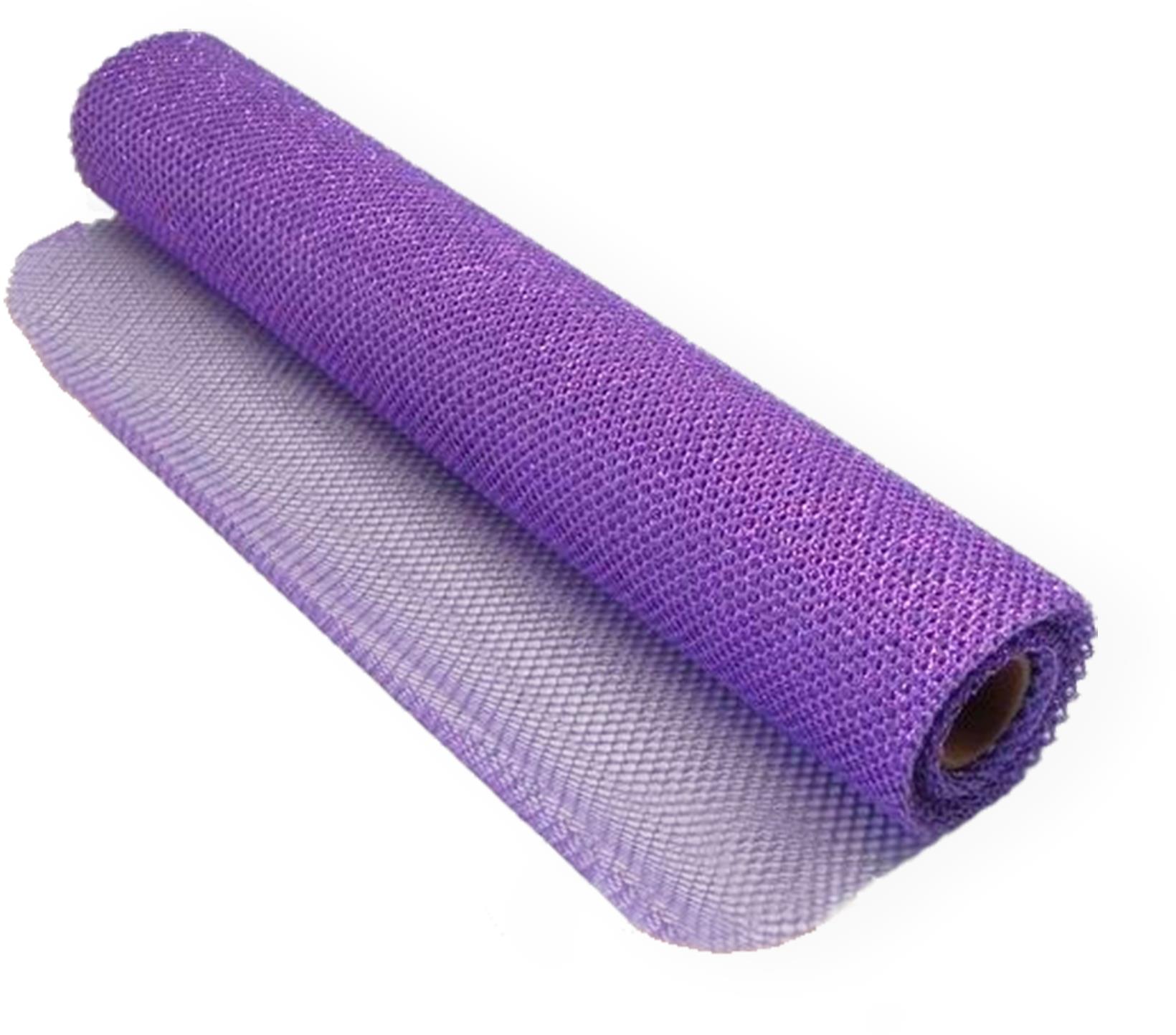 LAALU Role síťoviny se třpytkami fialová 36 cm x 5 m
