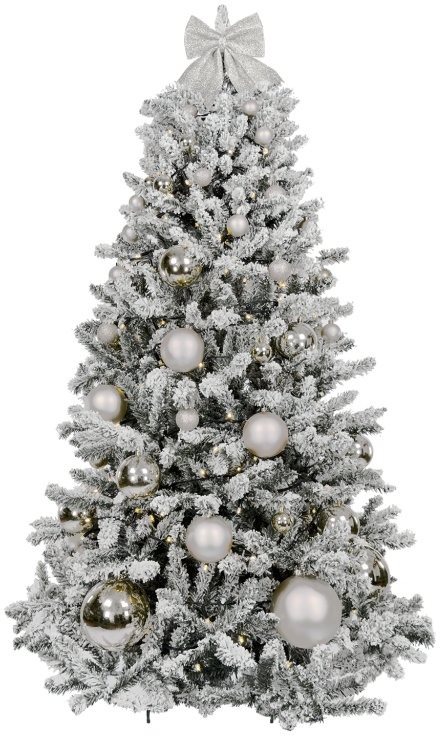 LAALU Ozdobený stromeček STŘÍBRNÉ VÁNOCE 150 cm