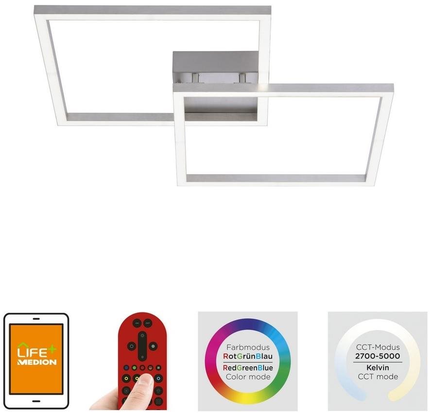 Leuchten Direkt 16429-55 - LED RGB Stmívatelné stropní svítidlo LOLA 2xLED/12,5W/230V + dálKové ovlá
