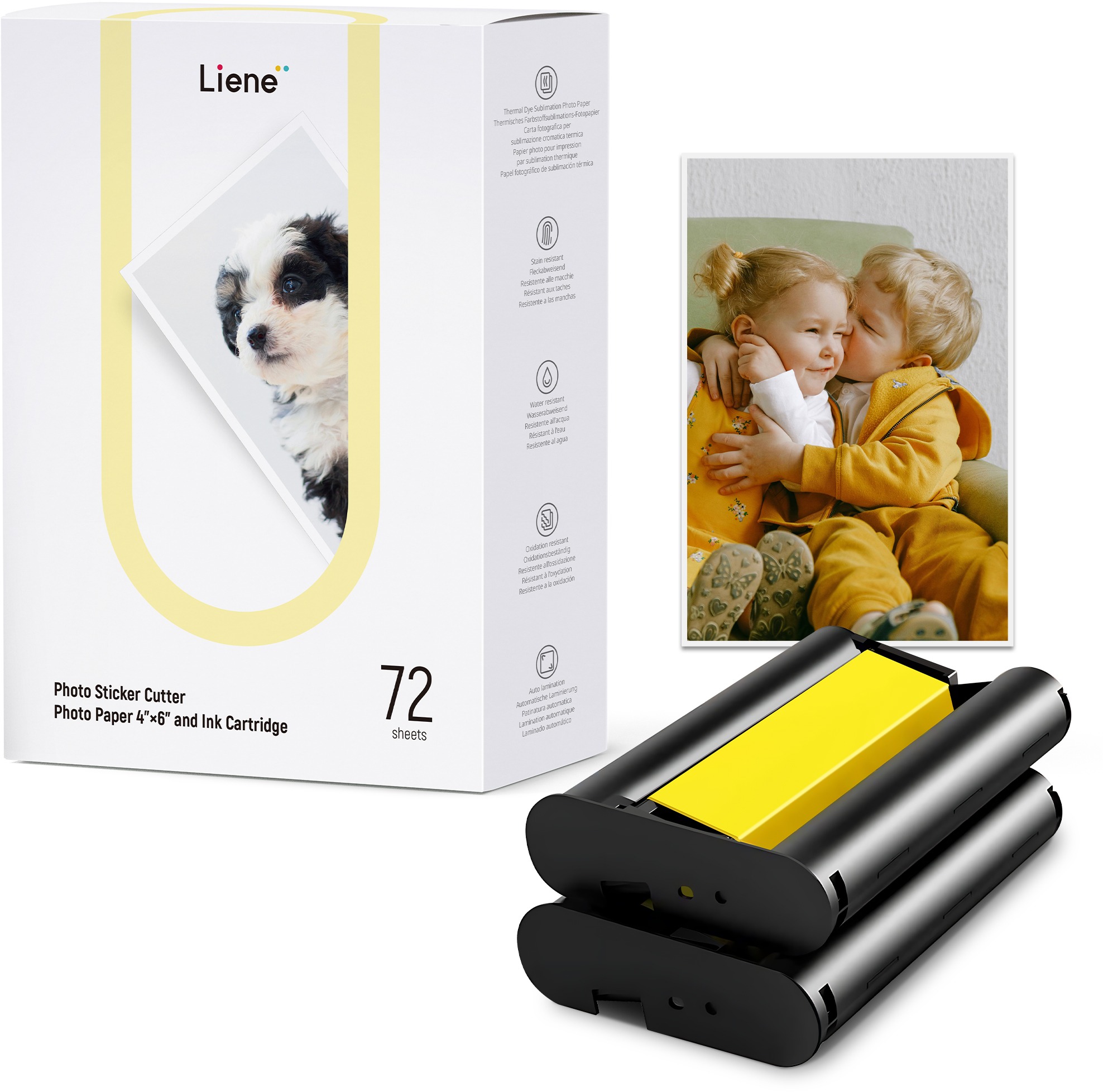 Liene 10x15 cm - sada 72 ks papírů + 2 inkousty pro PixCut S1