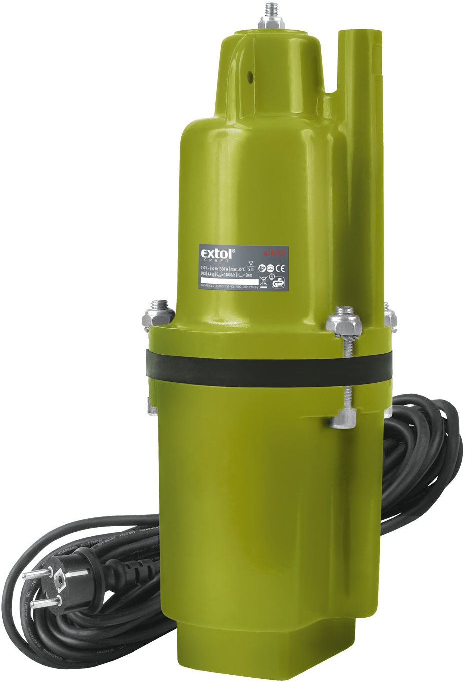 EXTOL CRAFT Čerpadlo membránové hlubinné ponorné, 300W, 1400l/hod, 10m, 414170