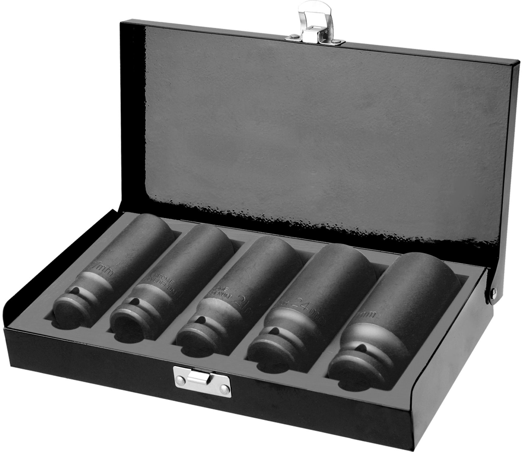 FORTUM hlavice nástrčné rázové 1/2', sada 5ks, 17-27mm, L 79mm, 4700802