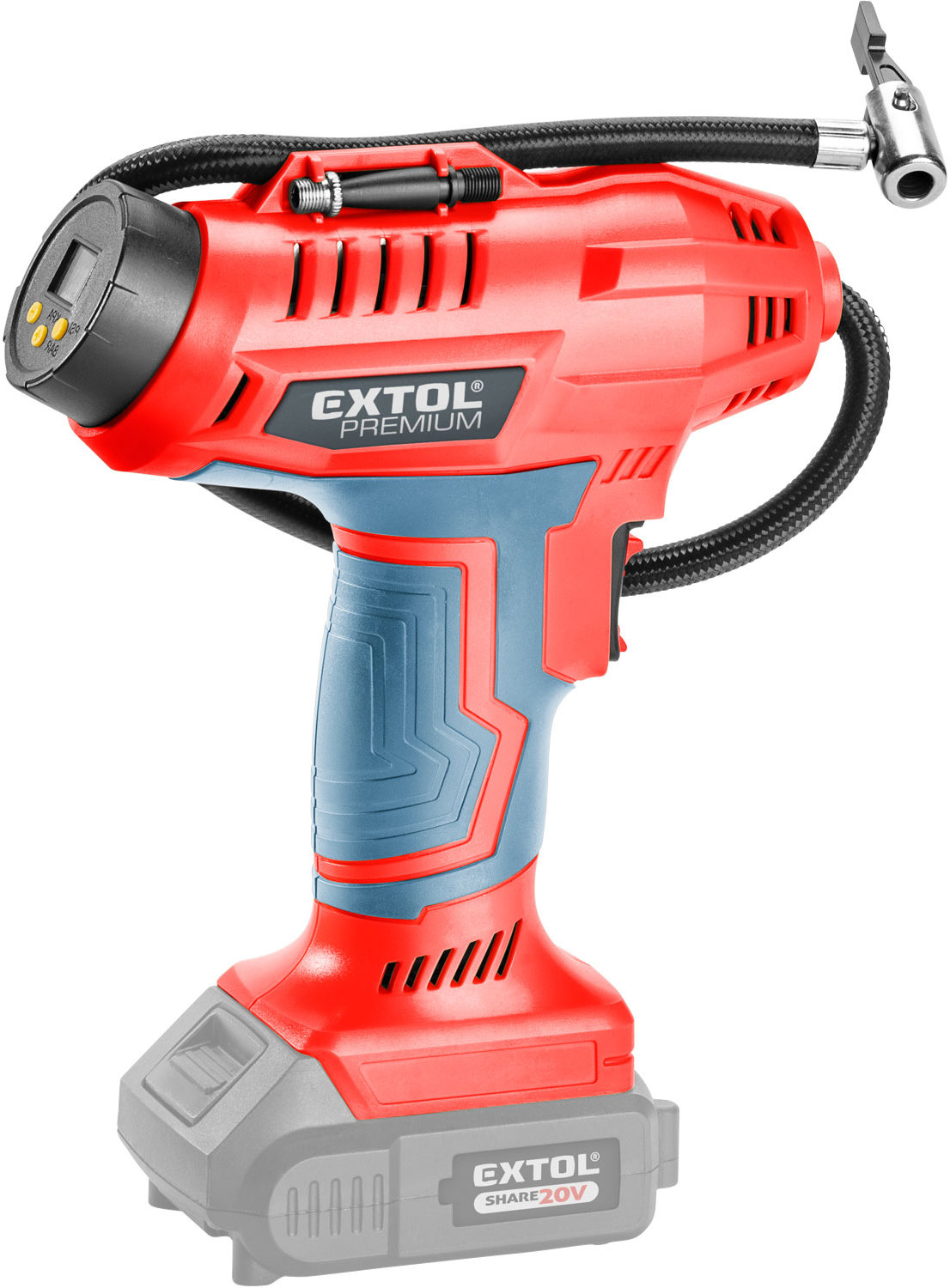 EXTOL PREMIUM Kompresor domácí AKU SHARE20V, 20V Li-ion 8891875 (bez AKU)
