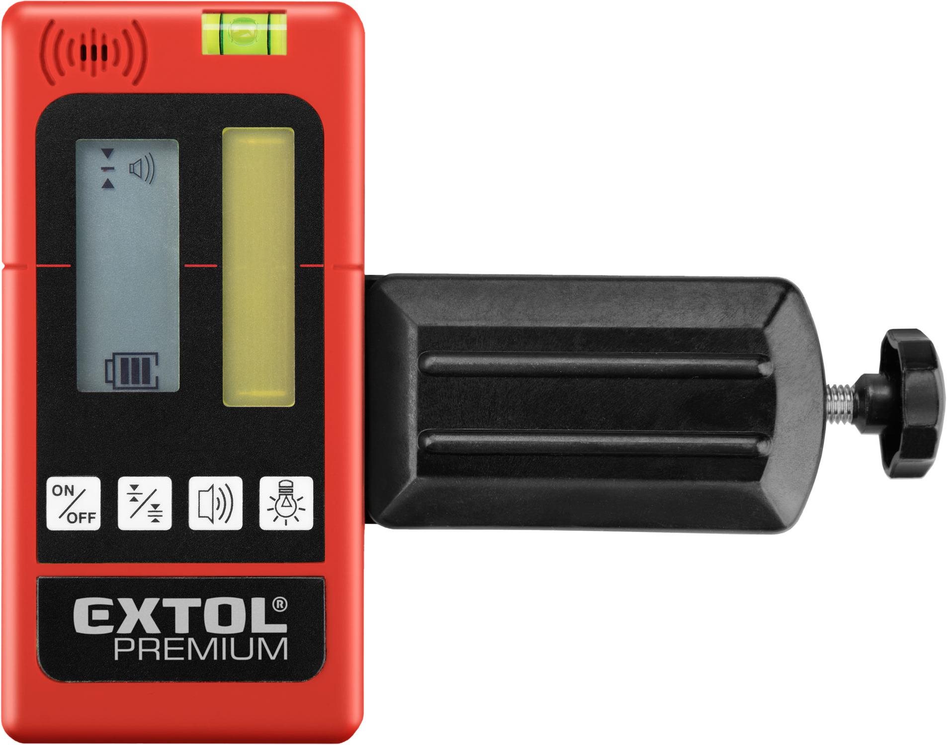 EXTOL PREMIUM přijímač-detektor laser. paprsku, červeného i zeleného, 8823390