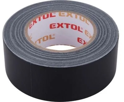 EXTOL PREMIUM páska lepicí textilní/univerzální, 50mm x 50m tl.0,18mm, černá, 8856313