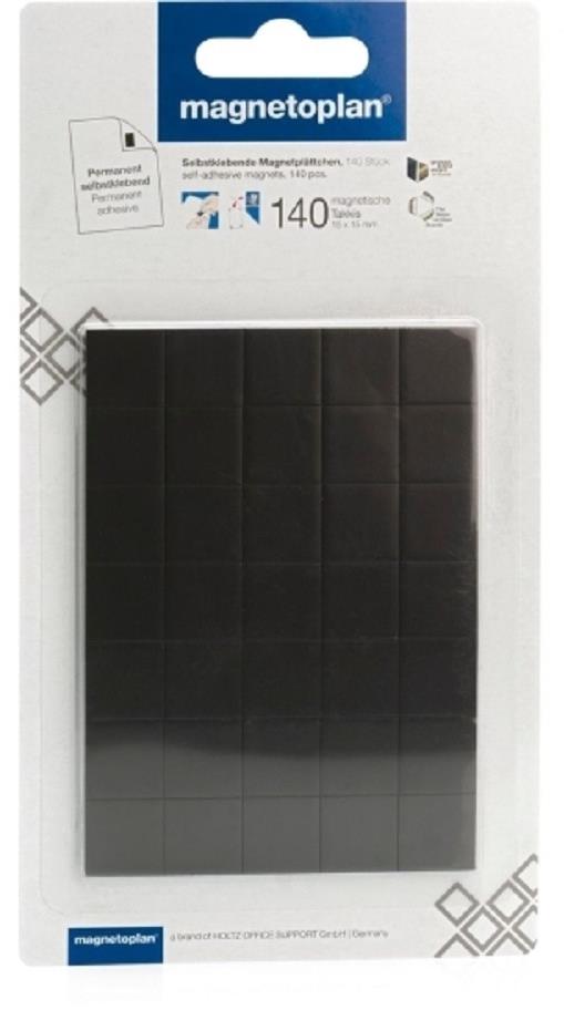Magnetoplan Samolepící magnety Takkis 15 x 15 mm 140 ks