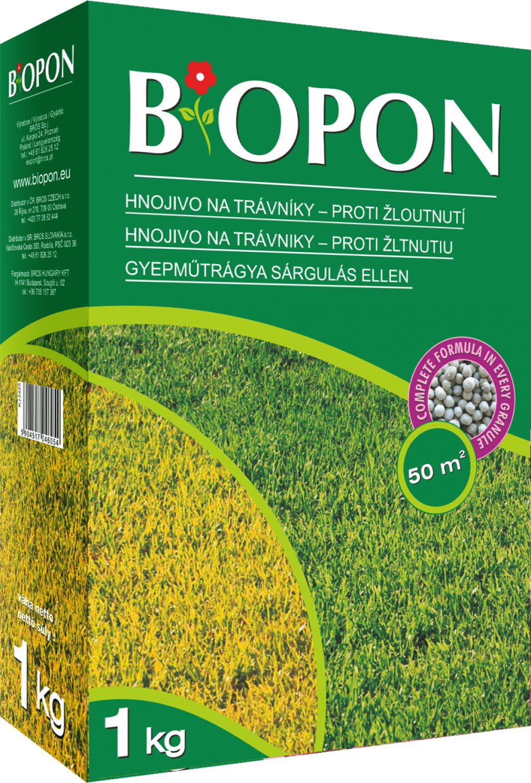 BOPON trávníkové hnojivo proti ŽLOUTNUTÍ 1 kg