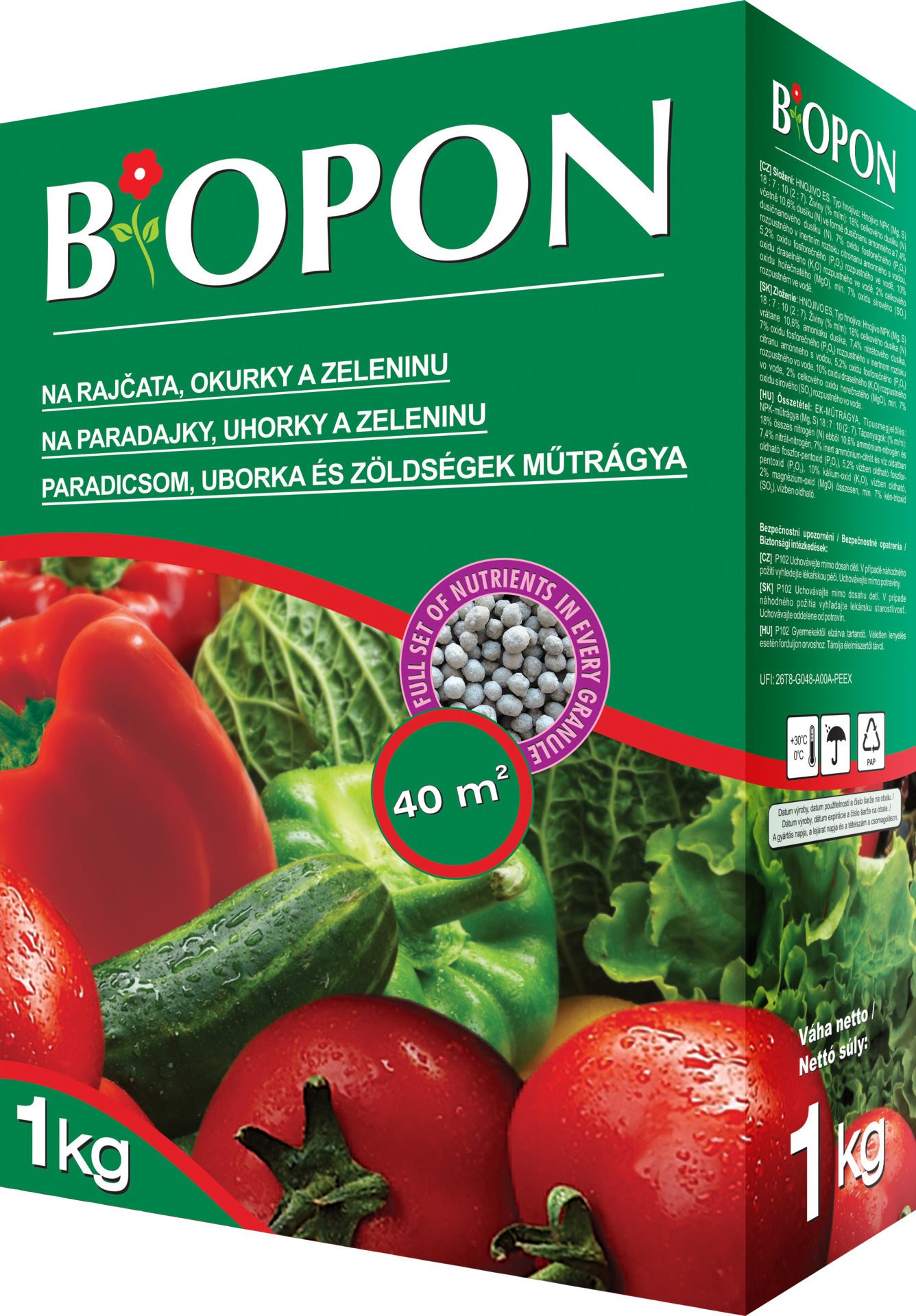 BROS Hnojivo BOPON - rajčata/okurky/zelenina, 1 kg