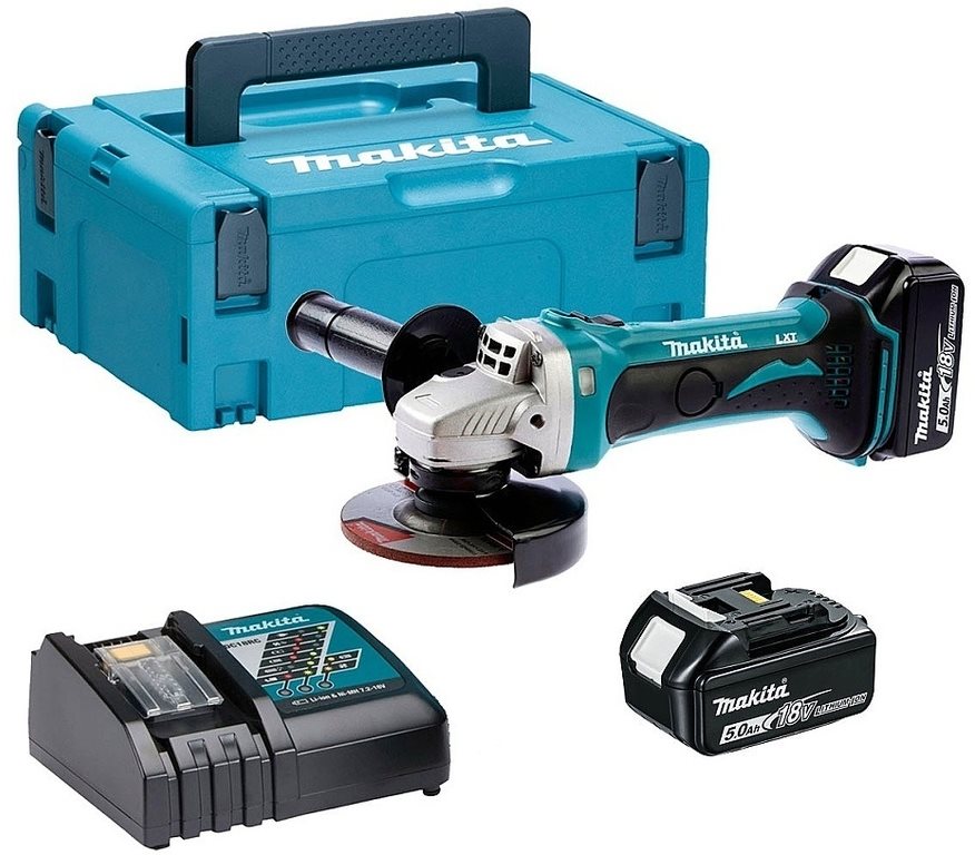MAKITA Úhlová bruska AKU 115 mm Li-ion LXT 18V Makpac DGA452RTJ (1× 5 Ah)