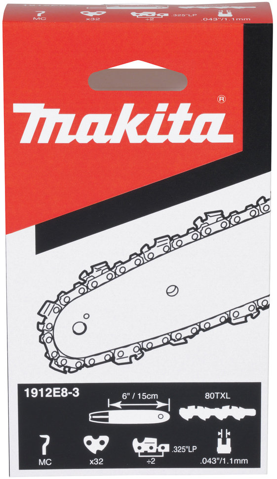 MAKITA Řetěz pilový 15 cm 1,1 mm 0,325", 043" 32 článků DUC150