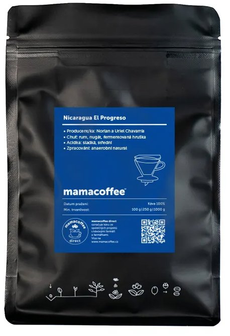 mamacoffee El Progreso, zrnková, 250g