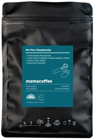 mamacoffee Bio Peru Moyobamba, zrnková, 100g