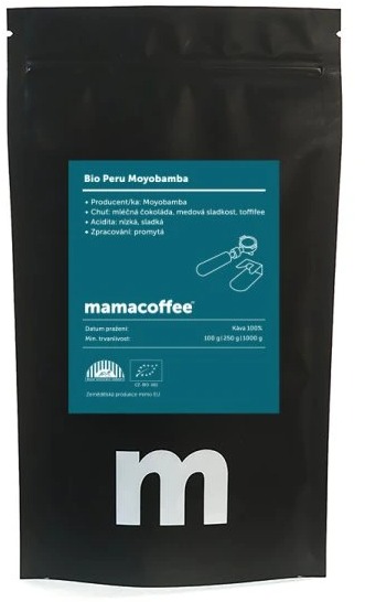 mamacoffee Bio Peru Moyobamba, zrnková, 250g