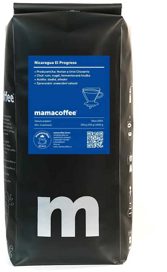 mamacoffee El Progreso, zrnková, 1000g