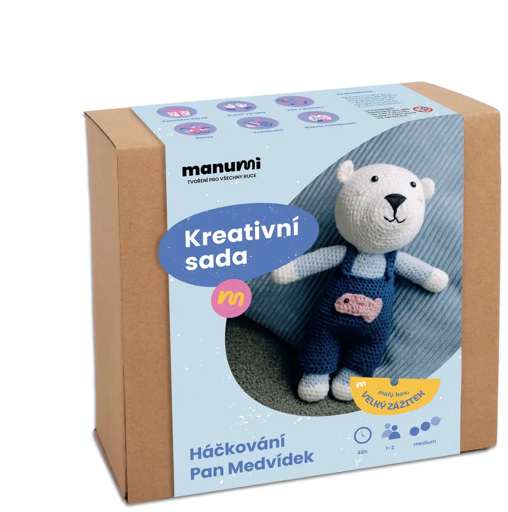 Manumi Kreativní sada na háčkování pan Méďa