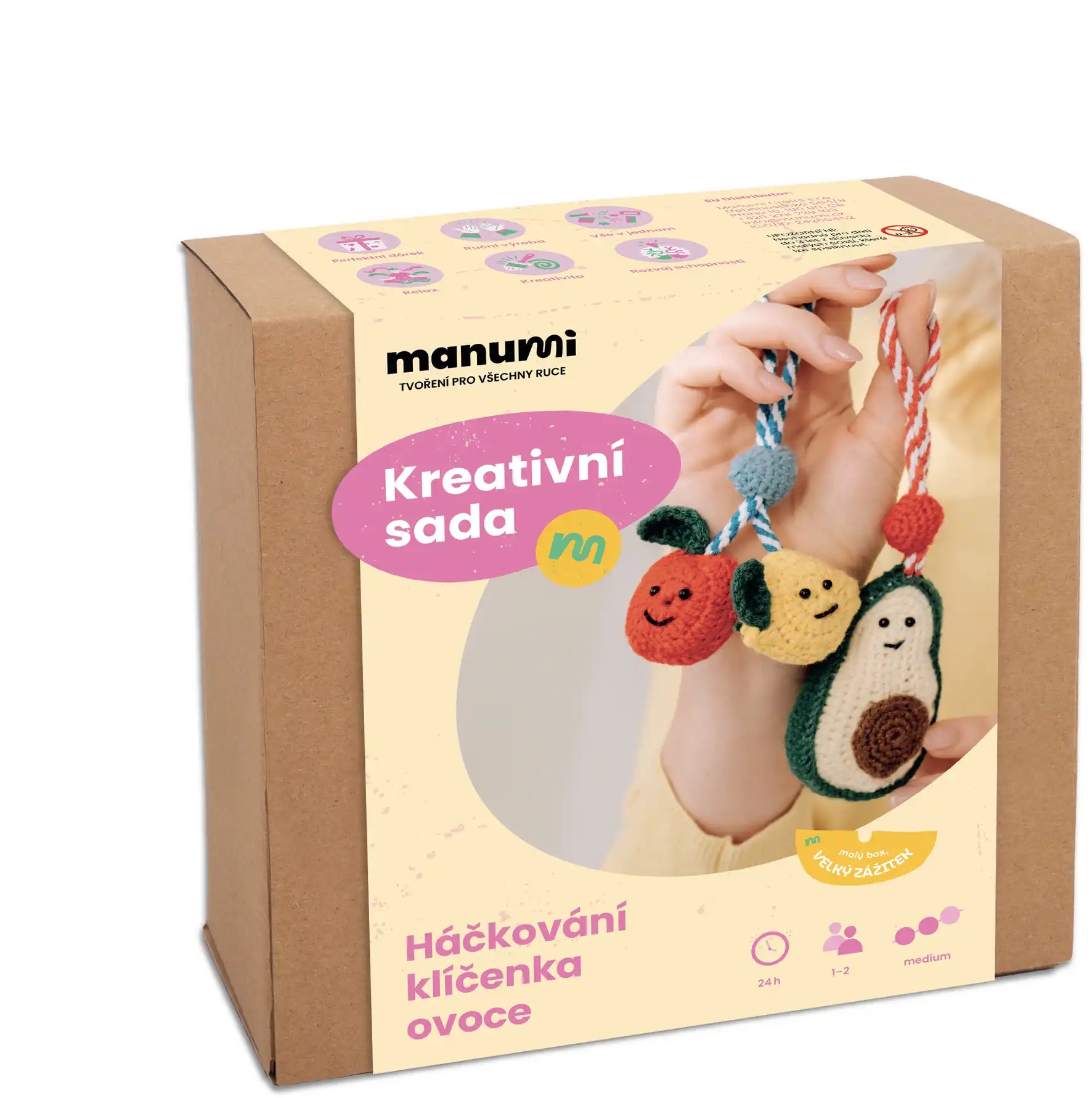 Manumi Kreativní sada na háčkování přívěsku Ovoce