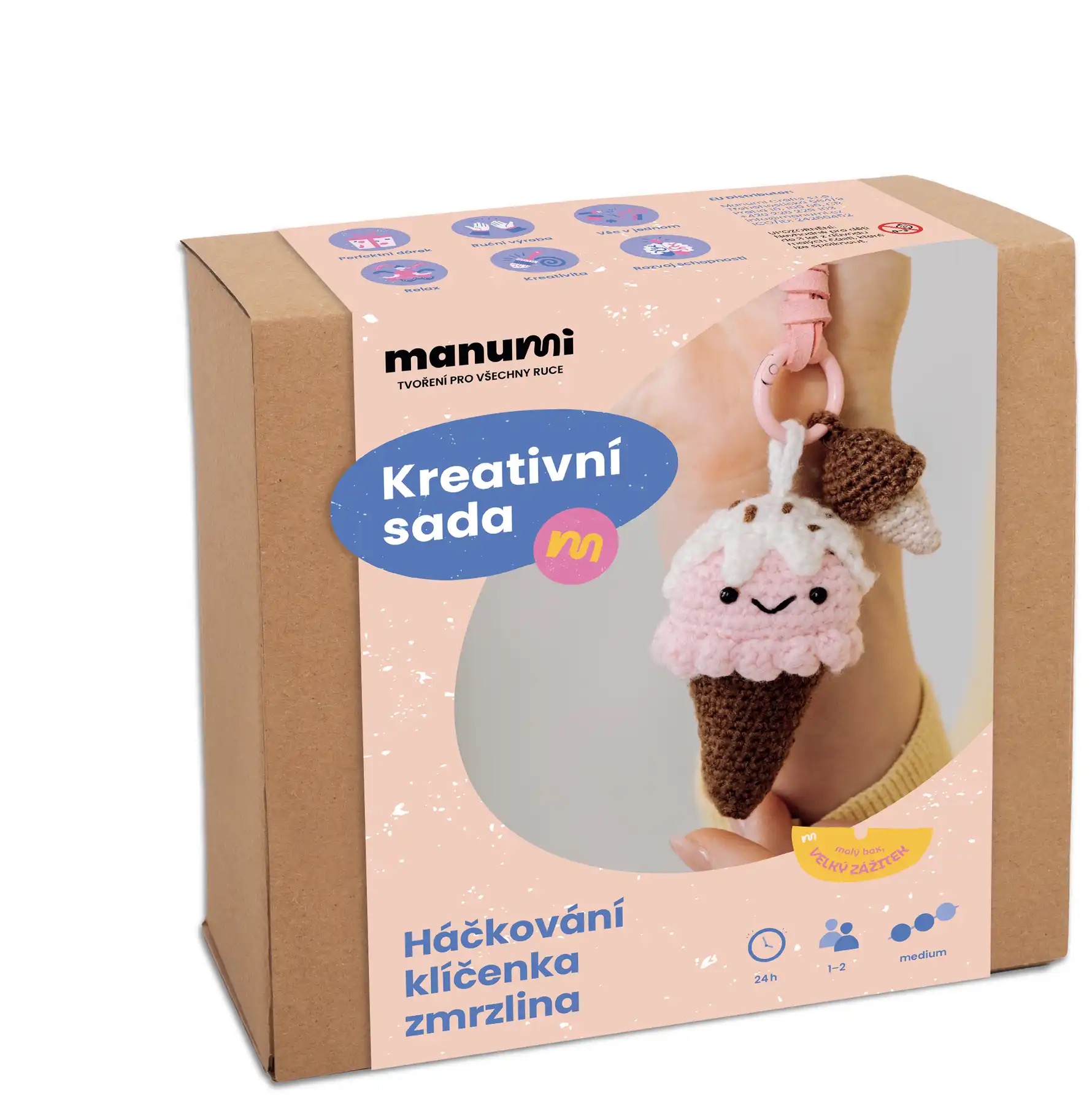 Manumi Kreativní sada na háčkování přívěsku Zmrzlina