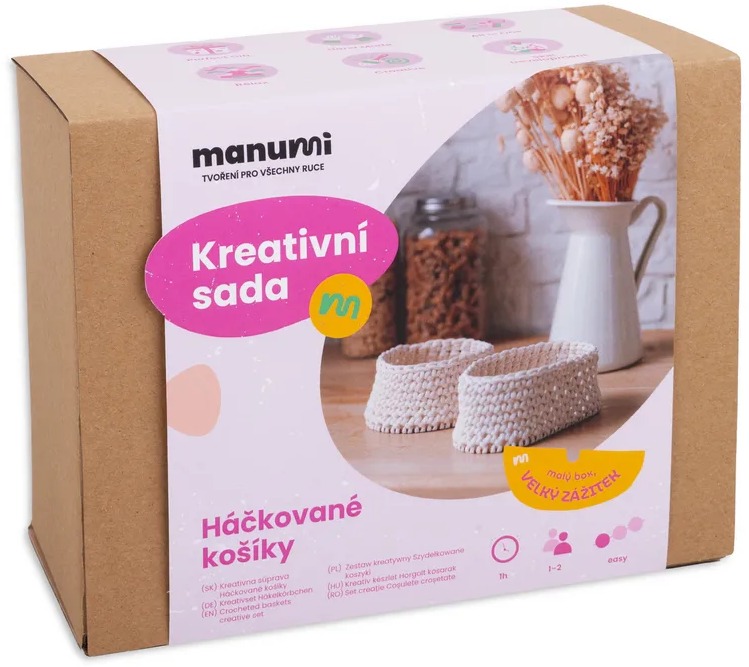 Manumi Kreativní sada na výrobu háčkovaných košíků