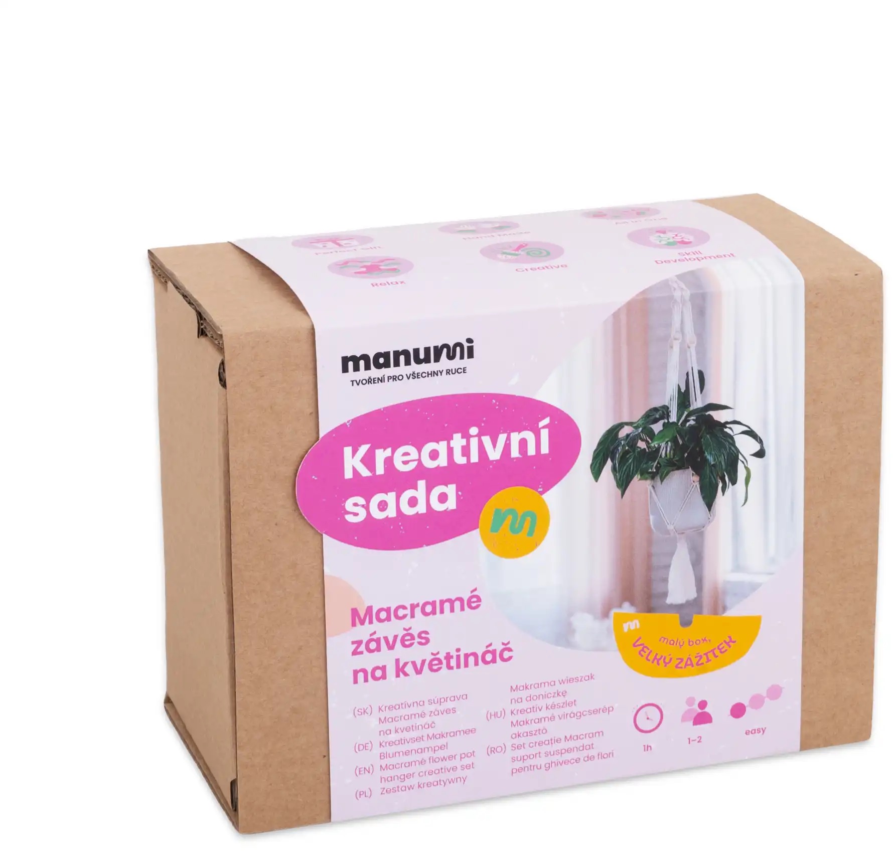 Manumi Kreativní sada na výrobu macramé závěsu na květináč