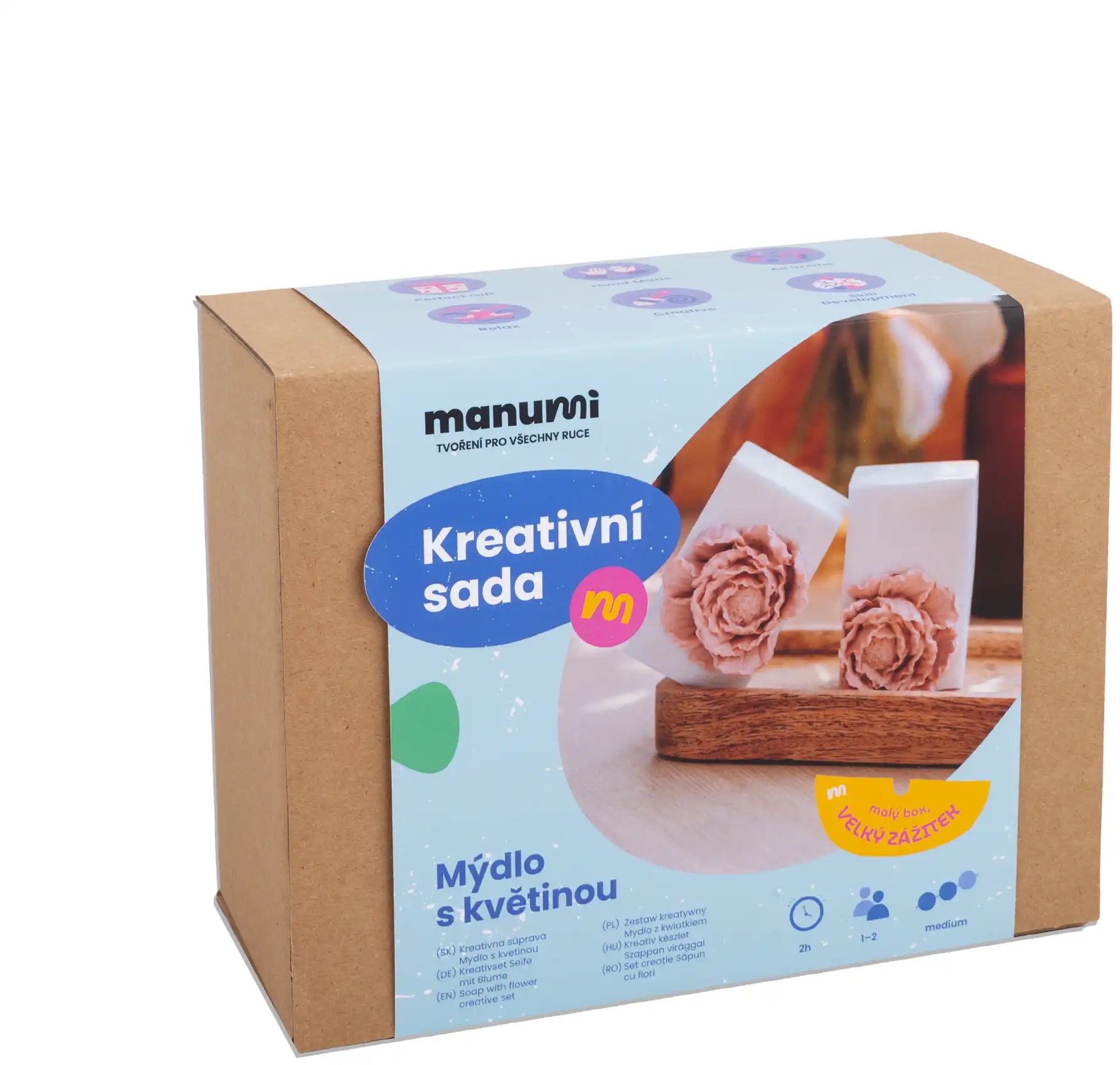 Manumi Kreativní sada na výrobu mýdla s květinou