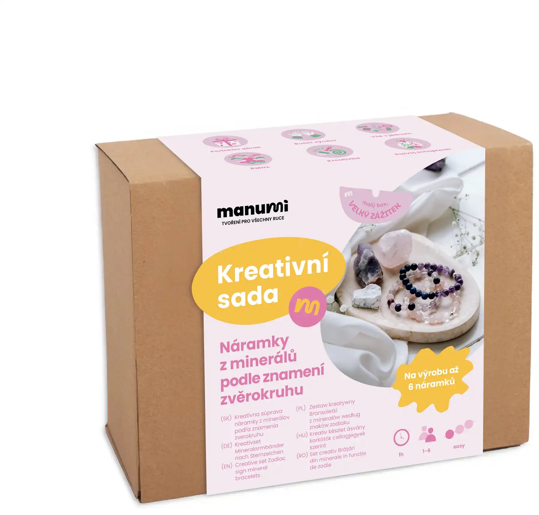 Manumi Kreativní sada na výrobu náramků z minerálů podle znamení zvěrokruhu