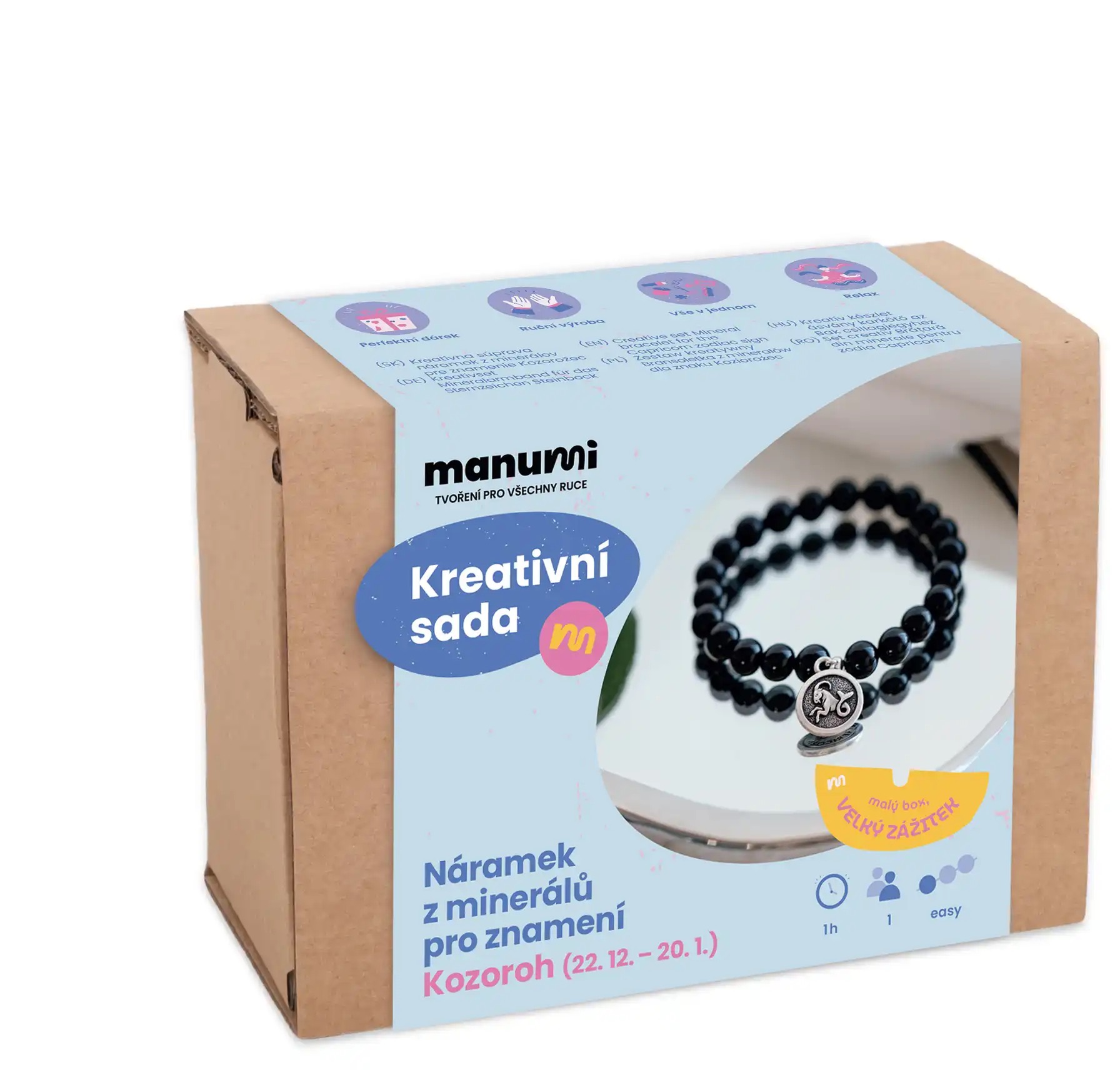 Manumi Kreativní sada na výrobu náramku z minerálů se znamením zvěrokruhu Kozoroh