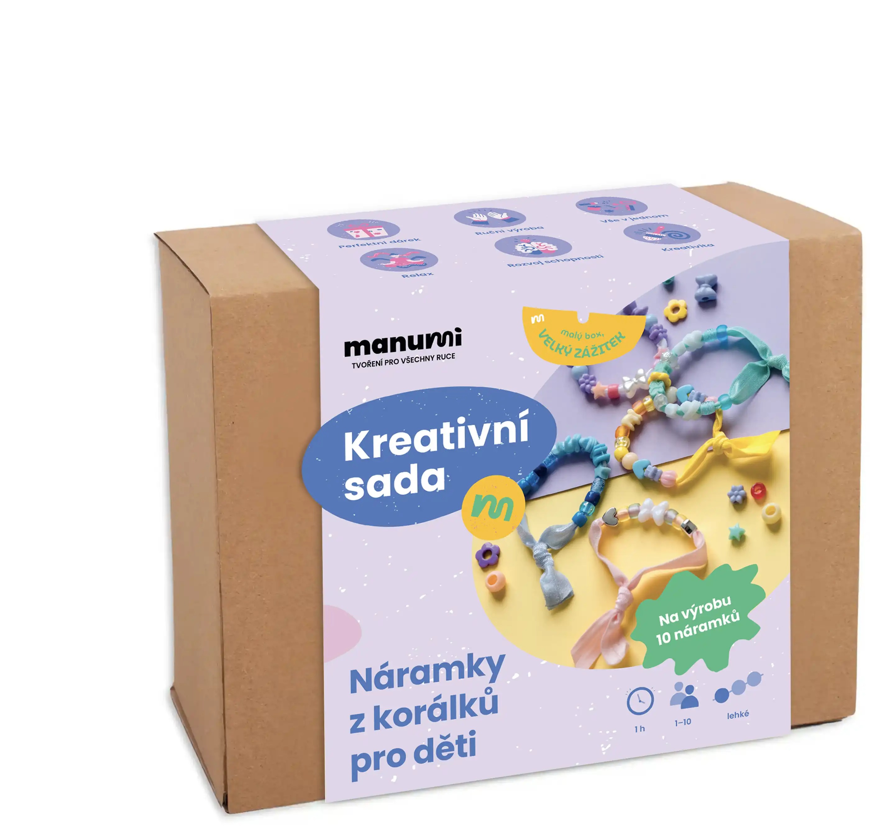 Manumi Kreativní sada na výrobu náramků z korálků pro děti